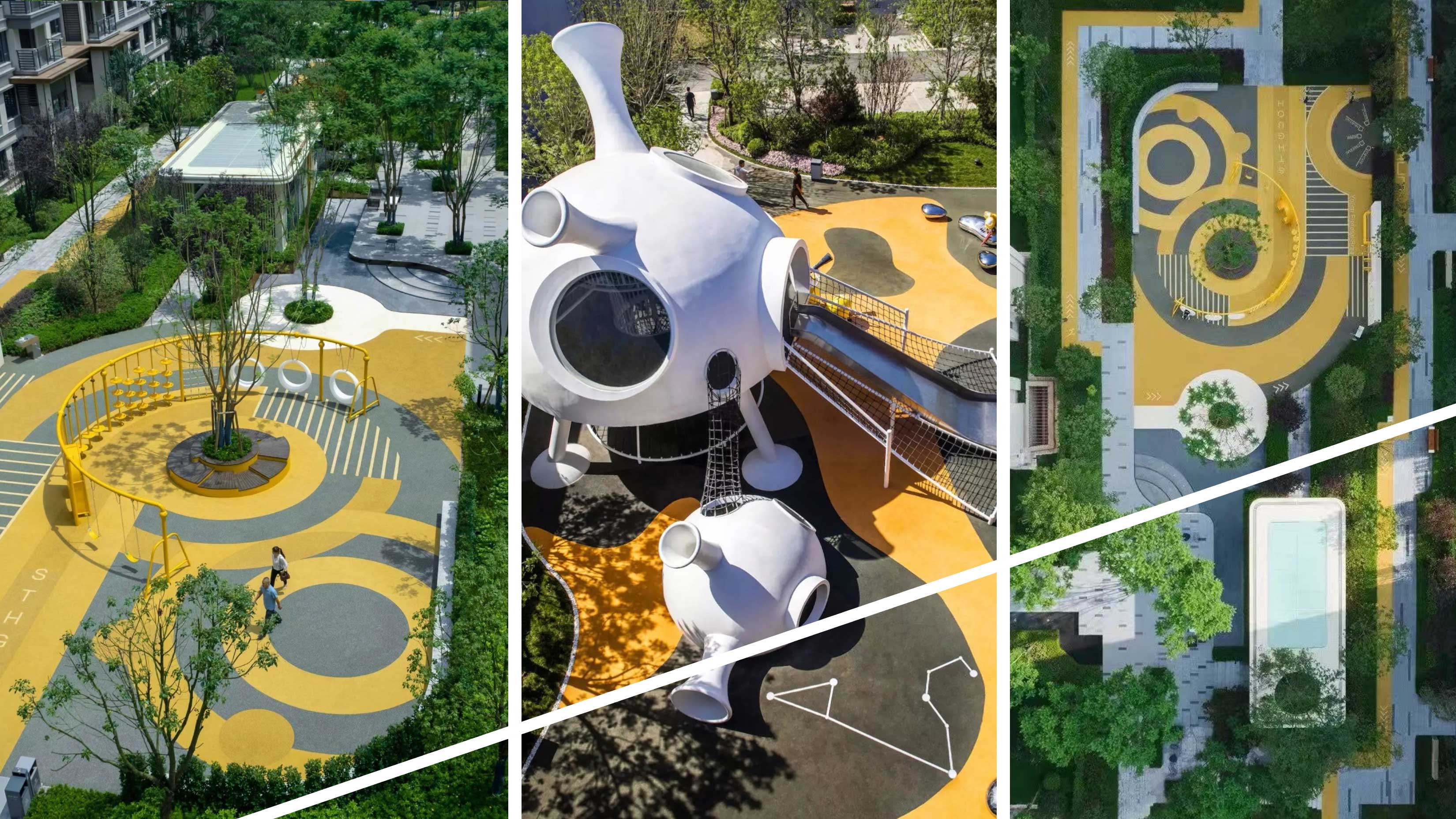 住宅景观(儿童游乐区、滑梯、健身器材)